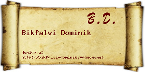 Bikfalvi Dominik névjegykártya