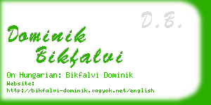 dominik bikfalvi business card